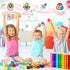 Meooeck 60 Pcs Acrylic Gem Cubes, Translucent Rainbow Building Blocks, Educational Sensory Training Toys with Storage