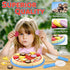 Wooden Pizza Toys for Kids - 24Pcs Cutting Toy Pizza Play Food Set for 3-5 Year Old Toddlers