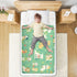 miaozhen 52" 34" Cartoon Dog Mint Green Changing Pad Covers Water Resistant Bed Wetting Sheet Slip-Resistant Diaper