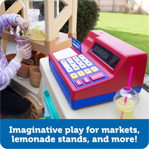 Playset, Learning Resources Pretend & Play Calculator Cash Register Toy - Gift for Kids, Toddler Toys, Play Money