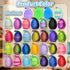 Binvin 32PCS 3D 3D 8-12 (32PCS) Printed Snake Toy, Easter Basket Stuffers Mini Mystery Crystal Egg Fidget Toy, Printed