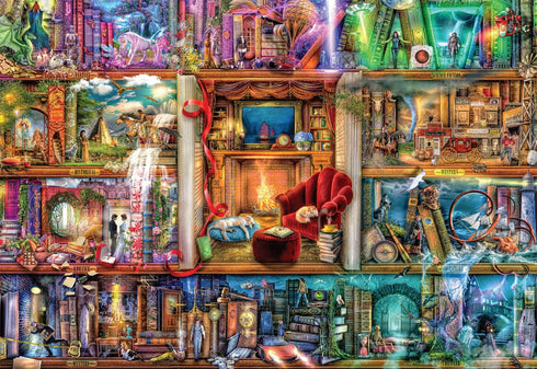 Buffalo Games Aimee Stewart The Grand Fiction Library 2000 Piece Jigsaw Puzzle for Adults - Game Night Challenge