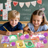 24 Pack SpringFlower Valentines Day Card,Valentines Day with Squeeze Stretch Fidget Toy Ball,Kids School Classroom