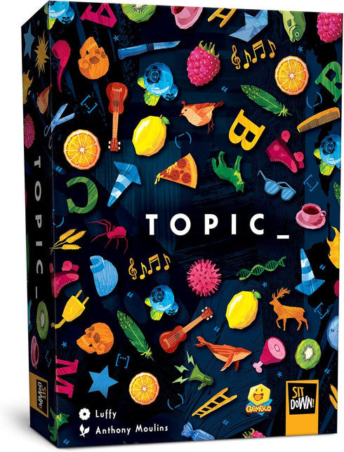 Topic_ Card Game - Chaotic Party Word Game for Family, Ages 8+, 2-6 Players, 15-30 Min
