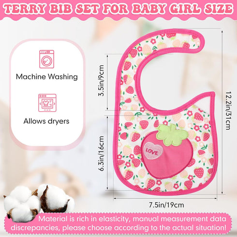 HooLing 24 Pack Soft Cotton Waterproof Bibs for Toddlers - Perfect for Feeding and Newborn Parties