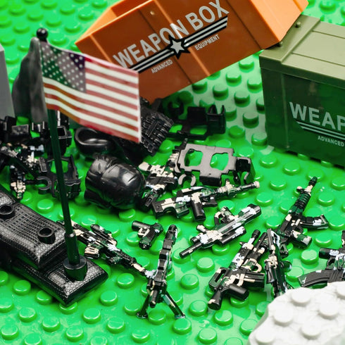 51 Pcs Toy Soldiers Figures US Camouflage Weapons Army Battle Toy Set - Military Accessories Kits for 3 Years Old and Up