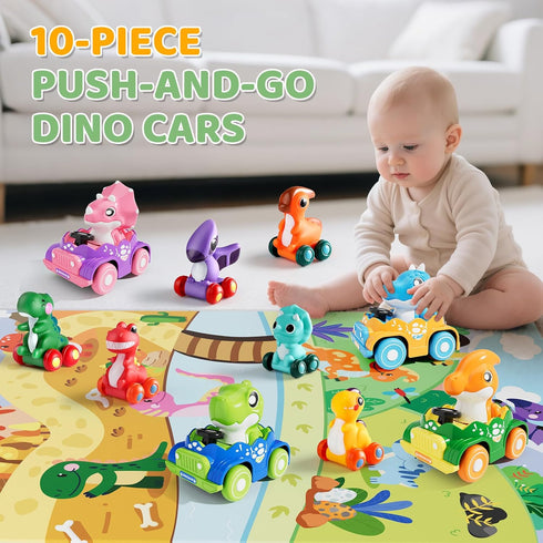 10 1 1 1-2|1st 12 18 ALASOU PCS Dinosaur Car Toys for Year Old Boy with Playmat/Storage Bag|Baby Toys Year Old Boy