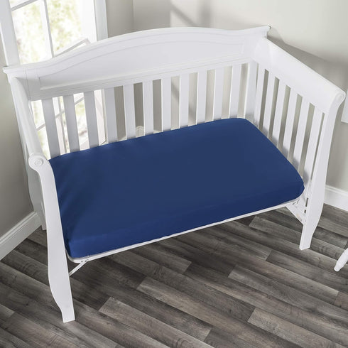 Everyday Kids 2-Pack Fitted Crib Sheets, 100% Soft Breathable Microfiber Baby Sheet, Fits Standard Size Crib Mattress