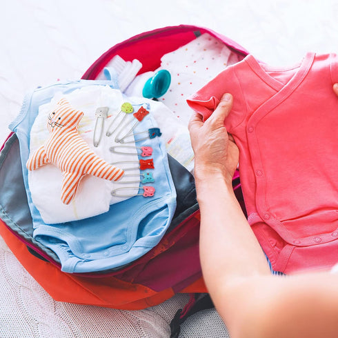 30 pcs Baby Safety Diaper Pins with Plastic Head, 2.4 Inch Secure Clips for Fastening Baby Clothes, Random Patterns