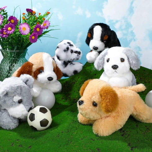 6 8 Inch Set Pcs Stuffed Animal Plush Dog Puppy Soft Plush Pillow Toy Fluffy Puppy for Kids Girls Dog Theme Party Favor