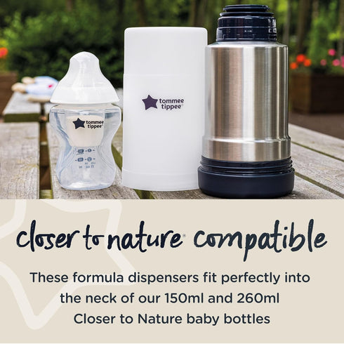 Tommee Pack 6, 8 Tippee Milk Powder Dispensers, of Baby Formula Powder Containers, Ideal for Feeding while Travelling