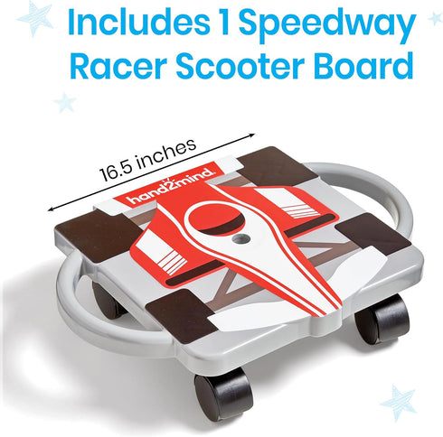 hand2mind Red Speedway Racer Scooter Board, Floor Scooter Board, Gross Motor Toys, Kids Exercise & Physical Education