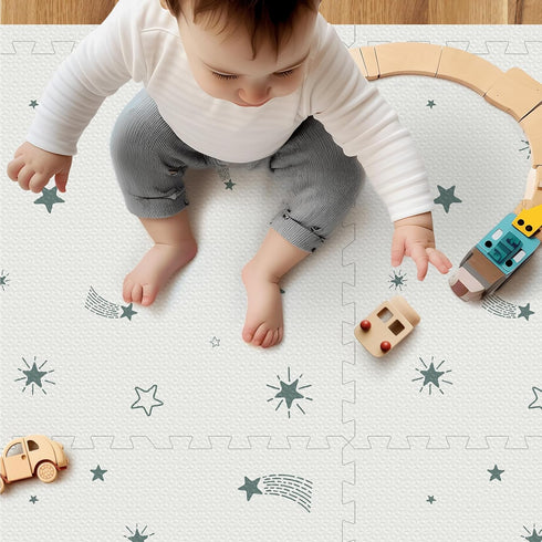 72x48 Baby Foam Play Mat, PIGLOG Baby Crawling Mat, Floor Mats for Kids for Baby with Interlocking Floor Tiles, Toddler