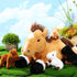 5 18 Inches Mommy 4 Set Lenwen Pcs Horse Stuffed Animals Large Horse Plush with Babies in Zippered Belly Nurturing
