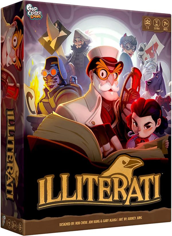 Gap Closer Games | Illiterati | Cooperative Board Game for 1 to 5 Players, Ages 7+, 30 Minutes