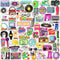 DETICKERS 80s 90s Stickers for Water Bottles, 70 PCS Waterproof Vinyl Gifts for Adult Decorations