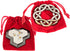 VERSAINSECT Cast Metal Brain Teaser Puzzle, Level 6 Difficulty Rating with Bonus Red Velveteen Drawstring Pouch