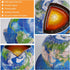 3D Geography Puzzle for Kids Ages 8-14, Earth Globe DIY Jigsaw Model Kit, Educational Learning Toys, 50 Pieces
