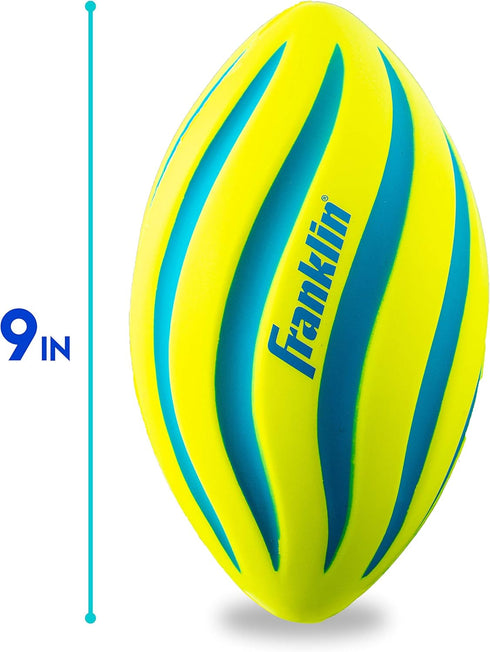 Franklin Sports Kids Foam Football, Mini Soft Youth Football for Indoor and Outdoor Play, 9" Mini Foam Ball