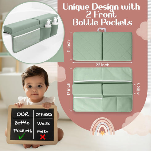2inch Elbow Set Elbow Set XL Baby Bath Kneeler and Rest Pad + Hooded Towel - Embroidered Kneeling Pad for Bathing Baby