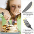 12-Piece Black Kids Silverware, E-far Stainless Steel Toddler Utensils, Safe for Preschooler/Children