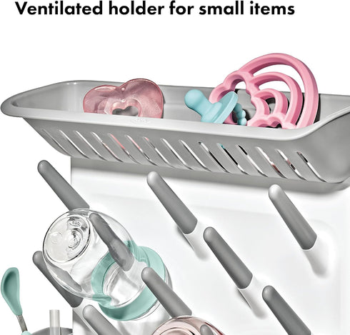 OXO Tot Expandable Drying Rack Space-Saving Drying Rack | Newborn and Baby Essentials | Breastfeeding Essentials | Dry