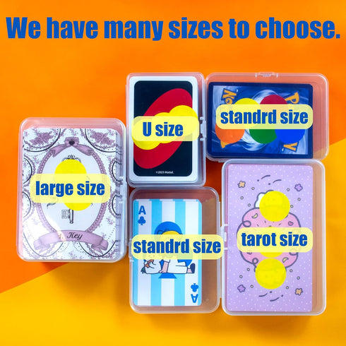 8 (8 JINUPHION Pcs Playing Card Case, Small Clear Box, Plastic Deck Box, Card Deck Holder, Game Card Storage Organizer