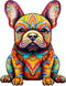 Wooden Puzzles for Adults and Kids, French Bulldog (L-240pcs) Unique Shaped Animal Jigsaw Puzzles, 13.7*10.5in