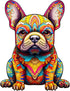 Wooden Puzzles for Adults and Kids, French Bulldog (L-240pcs) Unique Shaped Animal Jigsaw Puzzles, 13.7*10.5in