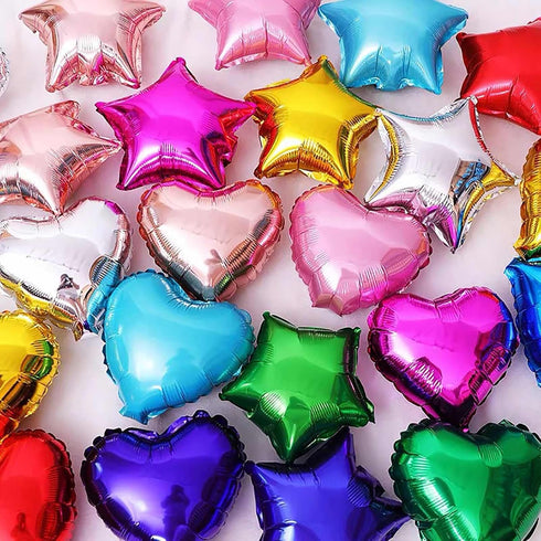 KALOR 18 Inch Red Star Mylar Balloons, 10 Pcs Star Shape Foil Balloons for Wedding, Baby Shower, Birthday Party