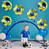 Yellow and Blue Soccer Balloons by KatchOn - 18 Inch, Pack of 6 | Sports Themed Party Decorations