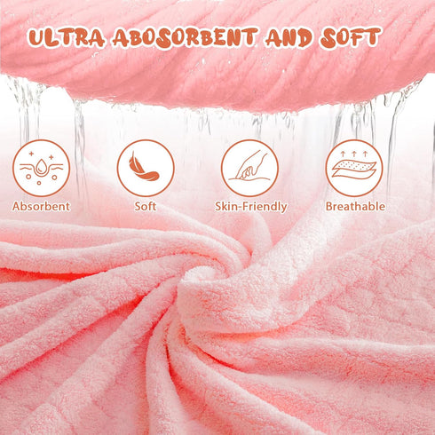 FUBANRAY 0-5 2-Pack 50''x32'' Toddler Bath Towel Hooded Kids Bath Towels for Toddlers Years, Thick Absorbent Toddler