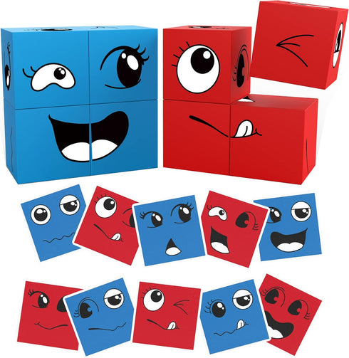 PicassoTiles Magnetic Expression Puzzle Toy Building Block Mix & Match Cubes Sensory Toys Educational STEM Kit for Kids