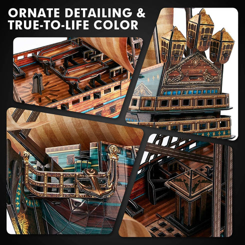 843659803 1960, 3D 248 240 CubicFun Boat San Felipe Spanish Ship, Puzzle, Model Kit for Adults and Children, Pieces