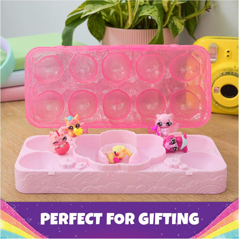 5 10 3 Hatchimals Alive, Rainbow Splash Egg Carton with Mini Figures in Color Reveal Eggs & Accessories, Kids Toys