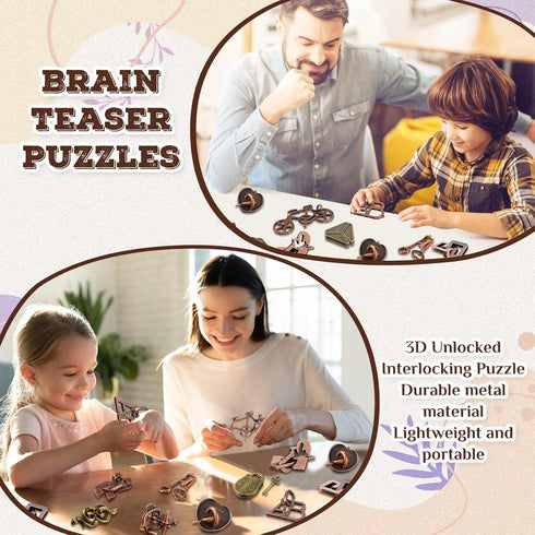 24 Yilloog Pcs Metal Brain Teaser Puzzles Assortment for Adults Difficult Magic Puzzles Highly Hard Brain Games Iq