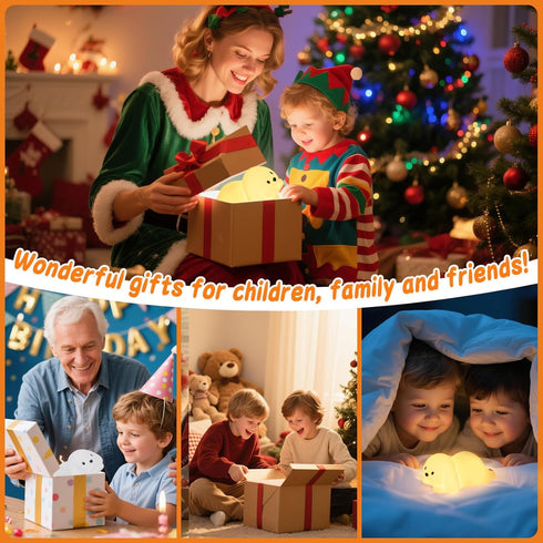 7 1/3 Dimmable Tremdwoto Dog Night Light for Kids,Cute Colorful Night Light Baby Girl Squishy Night Lights Lamp Hour