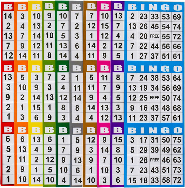 SEETOOOGAMES Bingo Paper Game Cards - 3 Card - 100 Books of