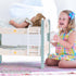 18 inch 2 ROBOTIME Baby Doll Bunk Beds, Wooden Doll Cribs for Dolls Furniture, Stackable Doll Bed Fits American Girl