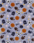 Everything Kids Sports Gray, Navy, Orange, and Brown Super Soft Toddler Blanket by NoJo