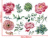 Amaonm Removable 3D Pink Red Peony Flowers Wall Decal - DIY Peel and Stick Art Decor for Kids Bedroom