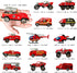 15 Pack Set, 3-12+ OTONOPI Fire Truck Toys Fire Engine Emergency Vehicles, Die Cast Mini Rescue Emergency Car Toy