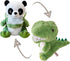 Panada Stuffed Animals Disguise as Crocodilian, Adorable Plushies Panda Cosplay as Dinosaur, Great Gift for Birthday