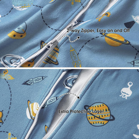 3 Pack 0-6 2-Way PHF Warm Micro-Fleece Baby Sleep Sack Months, Soft Baby Wearable Blanket, Zipper Sleeping Bags, Comfy