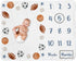 Sweet Jojo Designs Sports Theme Boy Baby Milestone Blanket Newborn Monthly First