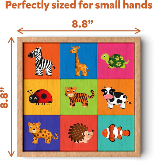 Skillmatics Animal Pattern Puzzle Set, Educational Wooden Toy for Toddlers, Matching Game for Ages 18 Months+