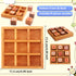 3 Sets Wooden Tic Tac Toe Games Wood XO 3D Blocks Toys Classic Tabletop Strategy Board Games for Kids Adult Home Games Party Favor