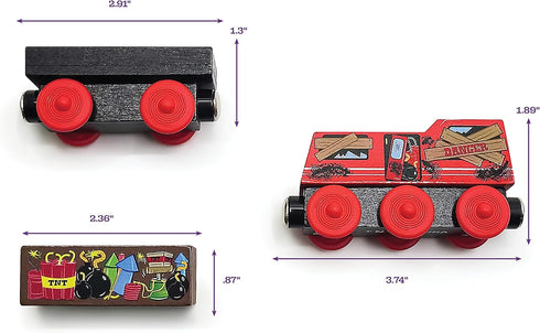 1 Set Sets Series - Wooden Train with Cargo - Compatible with All Wooden Train - (T.N. Theresa)