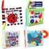 Baby Books Toys Gifts, Touch and Feel Cloth Crinkle Books for Babies, Early Learning Toys, 4 PCS
