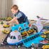 iHaHa Spray Airplane Toys for Boys and Girls, Large Cargo Airplane with 6 Construction Vehicles and Play Mat
